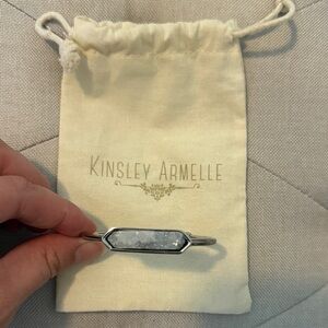 Kinsley Armelle Silver Bangle with Crystal Accent
